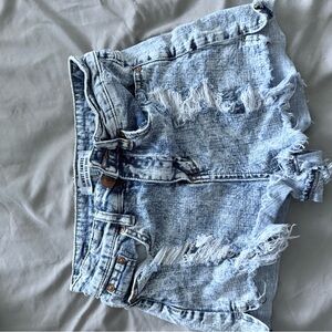 Almost Famous Light Blue Distressed Denim Shorts